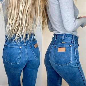 Vintage 80’s Wrangler Cowboy Cut High Westward 28x36 🤩 RIGID Wedgie